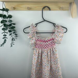 Zara Pink Floral Ruffle Dress